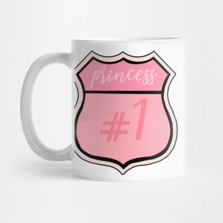 #1 princess badge Mug